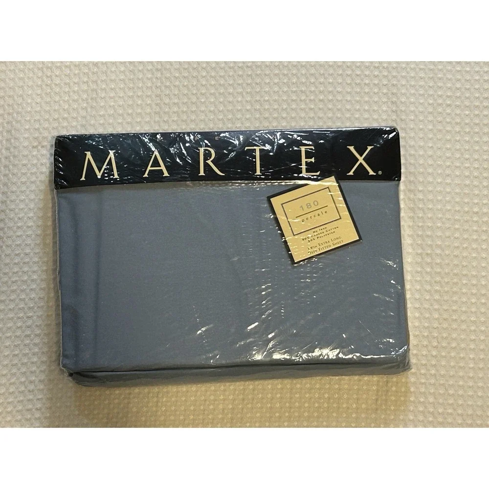 Martex Vintage- NEW - Premium Long Twin Fitted Sheet - Wedgwood Blue Deep Fitted